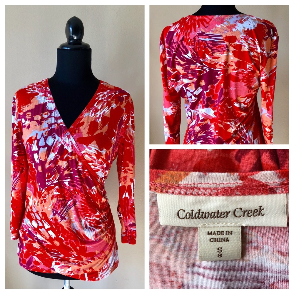 Coldwater Creek V-Neck Tunic Sz S (8) euc